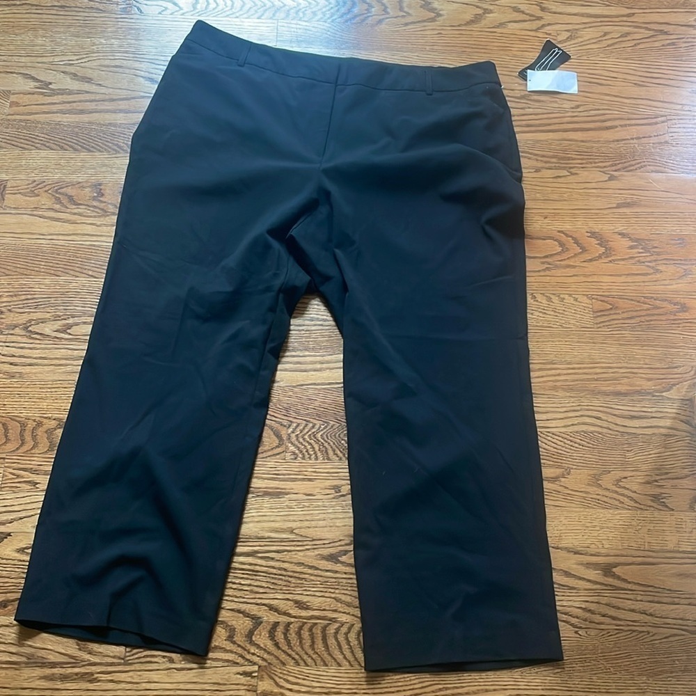 Fashion Bug Right Fit Secret Slimmer Black Dress Pants 24WP Petite Comfort Waist